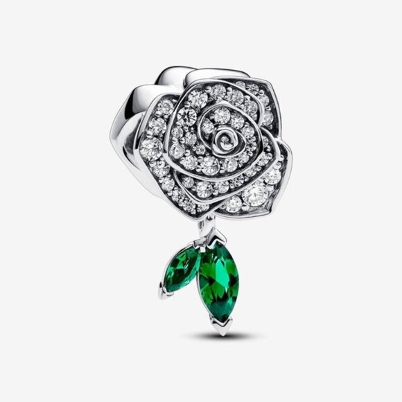 💎Pandora Sparkling Rose in Bloom Charm✨ - Picture 1 of 4
